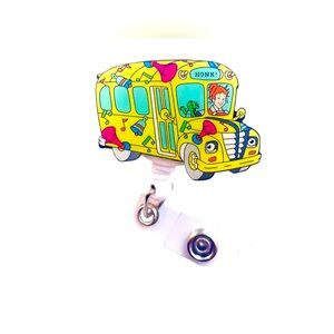 Magic School Bus Retractable Badge Reel – Ms. Frizzle & Liz